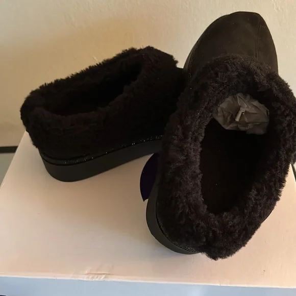 Joy Mangano SZ 10 orthotic gel insole black slipper/shoe NWB with dust bag - Picture 2 of 7